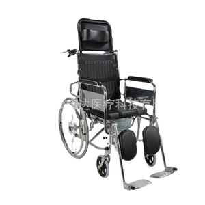 Fauteuil roulant manuel pliable réglable en alliage d'aluminium noir à dossier haut pour personnes âgées et handicapées, usage domestique - Product Image 4