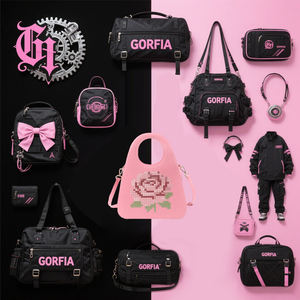 GORFIA Y2K Style Bag Collection Mochilas Tote Bags Crossbody Bags Black Pink Color Block Design Ideal para Harajuku Fashion Fans - Product Image 2