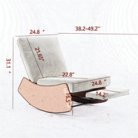 Fauteuil à bascule personnalisé en velours côtelé pour chambre d'enfant avec repose-pieds, chaise de lecture d'appoint, chaise longue rembourrée, fauteuil à bascule rembourré et moelleux