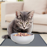 Silikon-Gel Auslaufsichere Faltbare Verschüttungssichere Pfotenmuster Rechteckige Fressmatte für Hunde und Katzen Autogerecht Haining City