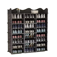 Armoire de rangement moderne à chaussures en plastique à 12 niveaux, 36 paires, organisateur pour chambre, placard, couloir ou entrée, meubles de maison