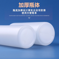 Bouteilles en plastique HDPE blanc avec embouts de précision, bouchon à vis, rechargeables, forme cylindrique moulée sur mesure, 10ml-50ml, impression sérigraphique