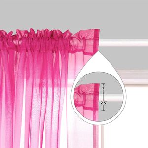 Chic <span class=keywords><strong>chambre</strong></span> Accent Alphabet russe imprimé rose violet Ombre voilages 42x45 pouces <span class=keywords><strong>pour</strong></span> <span class=keywords><strong>chambre</strong></span> de filles adolescentes - Product Image 2