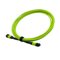 Câble de raccordement optique en fibre COMTON 12F MPO Femelle-Femelle Type B Multimode OM5 50µm Vert Lime LSZH/PVC Faible perte