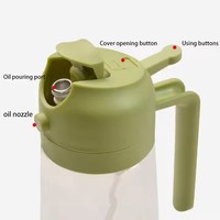 Botol Semprot Minyak Kaca 2-in-1 Multifungsi Ramah Lingkungan, Pot Semprot Tekan untuk BBQ & Penggunaan Dapur, Peralatan Memasak Rumah Tangga