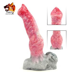 YOCY Raw Meat Color Riesiger Tierhund knoten <span class=keywords><strong>dildo</strong></span> für Frauen Männer mit Saugnapf Big Knotted - Product Image 2