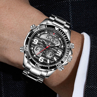 LIGE FB0007 Montre Digitale Homme Échantillon Chronographe Sport Étanche Relogio Masculino Verre Alliage Acier Inoxydable
