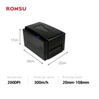 Imprimante d'étiquettes à ruban double rangée, imprimante thermique de 4 pouces avec Bluetooth en option, coupeur pour l'impression de logos sur emballages cadeaux
