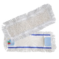 Balayeuse de poussière sèche et humide de haute qualité pliante pour salle blanche balai en microfibre de coton plat vadrouille en microfibre pour le nettoyage des sols