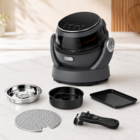 Nouvel Arrivage Friteuse à Air Rotative 6L 1700W avec Contrôle Tactile, 6 Fonctions en 1, Cuve Antiadhésive, Prise VDE, Friteuse à Air Rotative Domestique