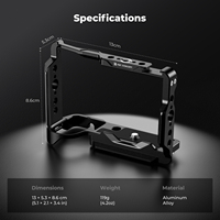 K&F Concept avec base à dégagement rapide Arca-Swiss, cage de protection complète pour appareil photo en aluminium léger pour Sony ZV-E10 II