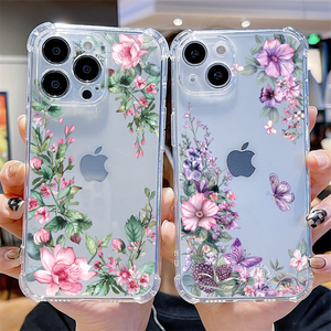 Custodia per telefono antiurto di lusso rosa <span class=keywords><strong>viola</strong></span> fiore morbido TPU per <span class=keywords><strong>iPhone</strong></span> 16 <span class=keywords><strong>Pro</strong></span> Max 15Pro 8Plus 17ProMax - Product Image 5