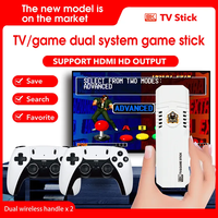 Console de Jeu Vidéo Professionnelle K8 Pro Stick, Chipset Quad Core H313, Boîtier TV et Système Double de Jeu 64 Go avec plus de 40000 Jeux Intégrés