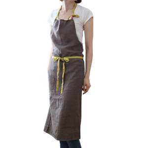 Dernière Conception 100% Coton Lin Chanvre Café Tablier - Product Image 4