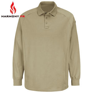 लंबी आस्तीन रॉयल ब्लू हाय विज़ सुरक्षा पोलो चिंतनशील काम नारंगी टी शर्ट आग प्रतिरोधी हाय-विज़-पोलो-शर्ट परावर्तक के साथ - Product Image 4