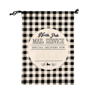 Bolsa de Regalo Navideña al por Mayor, Bolsa de Lona Grande con Diseño Navideño, Blanca, <span class=keywords><strong>Negra</strong></span> o Roja a Cuadros Negros, Elegante y Artificial - Product Image 4
