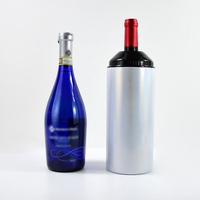 Refroidisseur de vin 750ml, 25oz, sublimation sous vide, en acier inoxydable, pailleté, pour conserver le froid