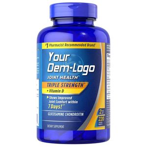 Glucosamina OEM con tabletas de vitamina D3 Suplementos herbales para la salud de las articulaciones - Product Image 1