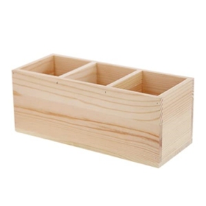Custom Office Desk <strong>Storage</strong> Organizer Pen Holder <strong>Storage</strong> Stand Organizer <strong>Box</strong> Custom Size 3 Grid Solid <strong>Wood</strong> <strong>Box</strong> with Dividers - Product Image 6