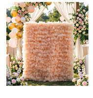 Mur de toile de fond en tulle scintillant Muwei, panneau de fond en maille 3D moelleux pour décoration de mariage, anniversaire, événement, photomaton