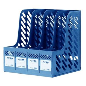 Organisateur de fichiers en plastique Xi Peptide à 4 compartiments, étagère de rangement de documents de bureau, support de classement - Product Image 3
