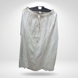 Nouvelle jupe longue décontractée pour femme en mousseline de rayonne blanche de haute qualité, style mode, respirante, personnalisée, style bohème occidental, robe de bal - Product Image 1