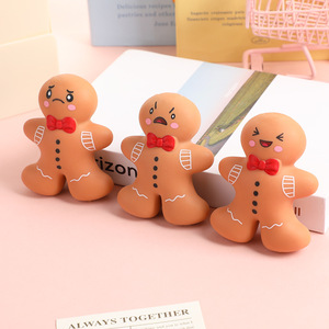 Christmas Gingerbread Man Slow Rebound Squishy Toy Holiday Party Mini <b>Gift</b> Fidget Toy Wholesale Ready Stock - Product Image 4