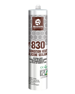 # Scellant silicone structurel neutre à durcissement à l'air libre 830 280 ml en tube pour murs rideaux, verre et la plupart des matériaux de construction de l'usine <span class=keywords><strong>Sozen</strong></span> - Product Image 1