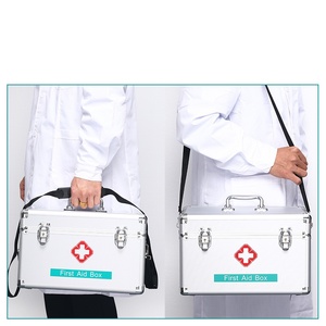 Elegante <span class=keywords><strong>Kit</strong></span> di <span class=keywords><strong>pronto</strong></span> <span class=keywords><strong>soccorso</strong></span> medico con chiusura a chiave in alluminio da 9 a 12 pollici elegante valigia per borse mediche - Product Image 3