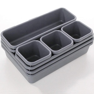Cajón de suministros para el hogar, caja de almacenamiento de plástico, combinación de artefactos separados, organización de escritorio de almacenamiento de cosméticos de 8 piezas - Product Image 1