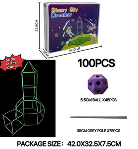 100pcs Pháo đài Luminous Xây dựng đồ chơi giáo dục cho trẻ em nối và cha mẹ-con trò chơi đồ chơi - Product Image 3