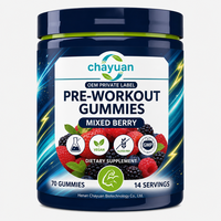 Vente en gros OEM Private Label Pré-entraînement Vitamine B12 Caféine Gummies Energy Boost Gym