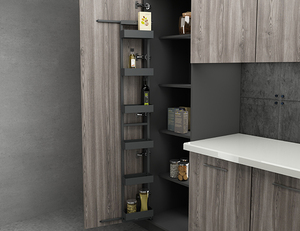 Modern Kitchen Cabinet Stainless <b>Storage</b> Steel 6-Tier <b>Wall</b> Mounted Organizer With <b>Baskets</b> <b>For</b> Corporate Office - Product Image 3