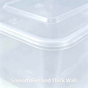 Envase Rectangular Desechable de Plástico PP para Alimentos, Apto para Microondas, 650 ml - Product Image 2