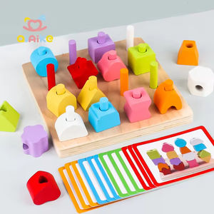 Jouets d'empilage et de correspondance des couleurs pour enfants EDULAND, jouets à lacets, jouets pour développer la motricité fine, jouets éducatifs pour l'apprentissage précoce - Product Image 1