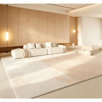 TY Modern Luxury Style Large Living Room Area Rug Faux Cashmere Carpet Line Pattern Flat Weave Floor Carpet and Rug for Bedroom