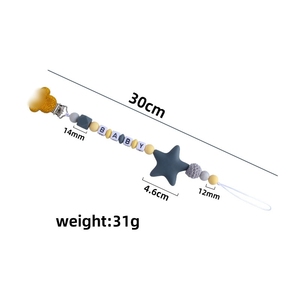 Venta al por mayor libre de BPA lindo de silicona cabeza de ratón chupete Clip bebé dentición chupete cadena titular - Product Image 5