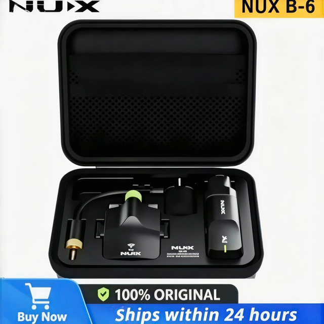 NUX B6 Wireless Microphone Transmitter High Resolution 24-bit 44.1kHz Audio 2.4GHz Saxophone Microphone