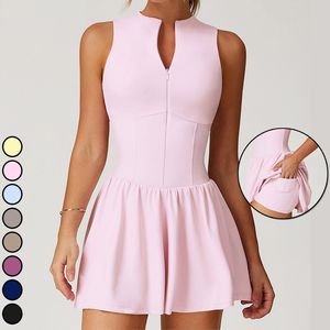 Женская спортивная одежда на заказ: юбки для тенниса и гольфа с боковыми карманами, быстросохнущие, из спандекса/нейлона, спортивные бюстгальтеры с логотипом на поясе, оптовая продажа спортивной одежды - Product Image 1