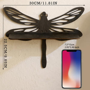 Bohème créatif libellule mur <span class=keywords><strong>chandelier</strong></span> <span class=keywords><strong>cristal</strong></span> étagère <span class=keywords><strong>de</strong></span> rangement maison chambre en bois artisanat décoration en gros - Product Image 2