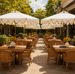 LS Double-Layer Wave Design Aluminum Pole White Big <strong>Umbrella</strong> | Beach, Market &amp; Wedding <strong>Sun</strong> Sunshade Outdoor <strong>Parasol</strong> <strong>Umbrella</strong> - Product Image 1