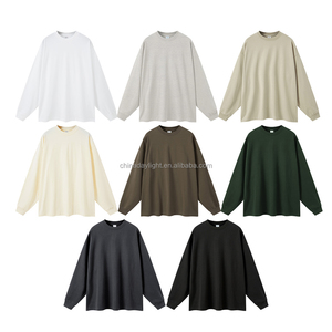 T-Shirt Unisex a Maniche Lunghe in Cotone Pesante 425gsm, Collo Tondo Oversize per Uomo e Donna - Product Image 6