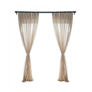 Cortinas de gasa transparente de gasa con ojal superior semitransparente con sensación de lino <span class=keywords><strong>mostaza</strong></span> para el dormitorio de la sala de estar - Product Image 5