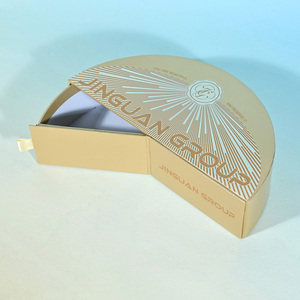 Custom Half <b>Round</b> Shape Recyclable Magnetic Paper Gift <b>Box</b> with Embossing Matt Lamination Sponge Lining for Wedding Packaging - Product Image 4