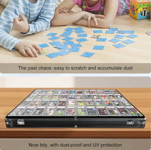 공장 도매 휴대용 잠금 알루미늄 유리 대형 테이블 탑 디스플레이 케이스 트레이딩 카드용 - Product Image 3