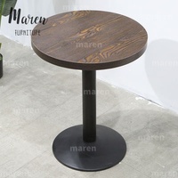 Table de restaurant ronde/carrée moderne et minimaliste au prix d'usine pour les restaurants, les boutiques de burgers, les salons de thé et les cafés