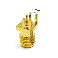 Approvisionnement d'usine 50 Ohm SMA Femelle Jack Full Brass RF Coaxial Jack Connecteur PCB Panneau Edge Mount Plug RF Coax Coaxial Connecteurs