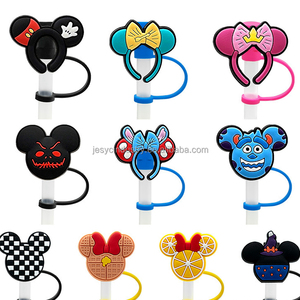 Tapa <span class=keywords><strong>de</strong></span> Paja Personalizada con Diseño <span class=keywords><strong>de</strong></span> <span class=keywords><strong>Mickey</strong></span> <span class=keywords><strong>Mouse</strong></span>, Decoración <span class=keywords><strong>de</strong></span> PVC Suave para Pajitas, Cubiertas Decorativas para Pajitas, Tapones Personalizados para Pajitas - Product Image 4