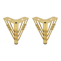 Triangle de luxe moderne pieds de canapé accessoires de quincaillerie en métal pour chambre à coucher pieds de meubles de canapé