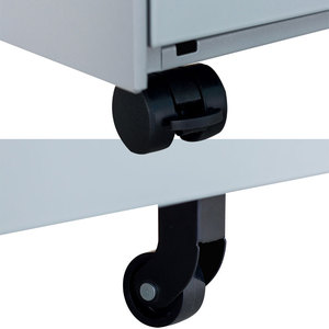 Wheeled Home Office Under <b>Desk</b> Printer Stand Storage Furniture <b>Small</b> Pedestal 3 Drawer Mobile File Storage Cabinet with Lock - Product Image 5